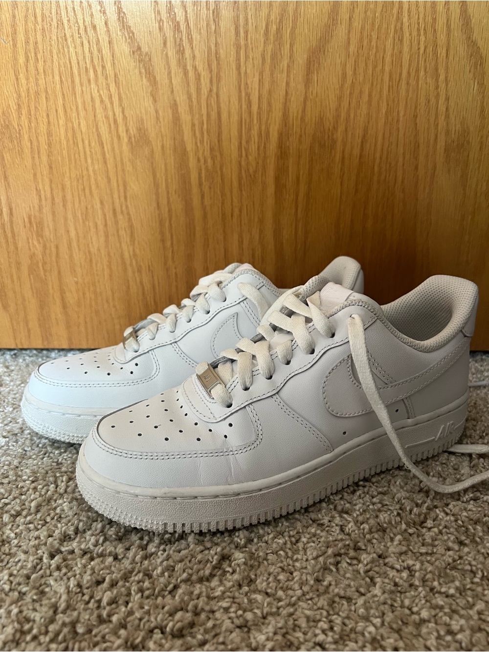 Nike Air Force 1 white trainers #sneakers